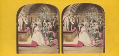 Stereoview of Early English Genre - Wedding