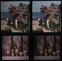 autochrome, stereoviews, full size, european, village, still life, scarce, small, format, best, two,
