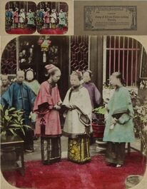 Jefferson Stereoptics, saddyauctions, EARLY CHINA, Negretti & Zambra, Canton, Group, Chinese, Ladies, Visitors, stereoviews, stereocards, antique, 3d, photography